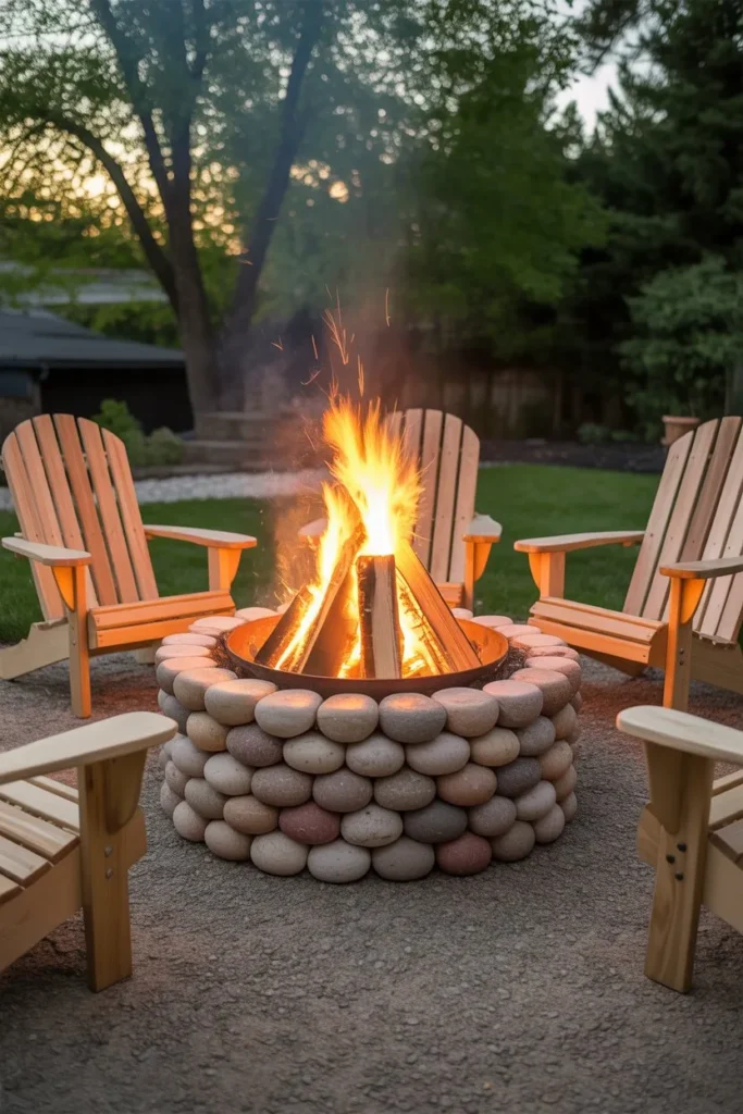 1-Classic Round Stone Fire Pit