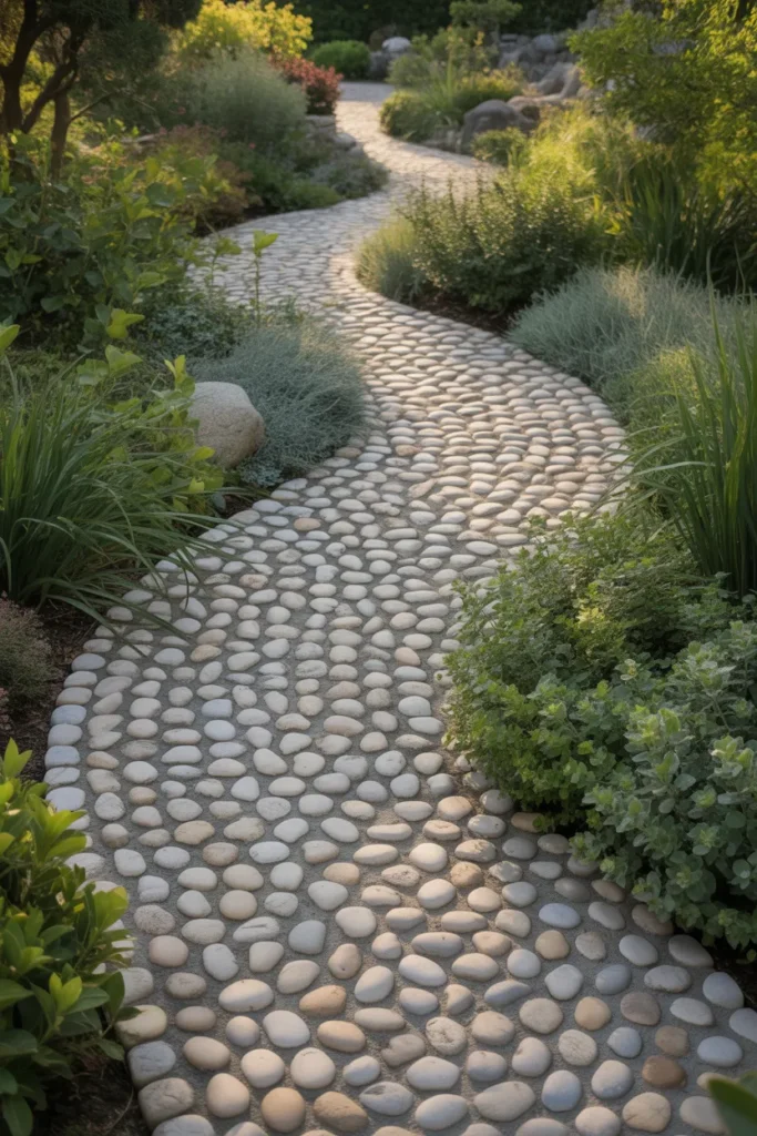 1-Pebble Stone Garden Path