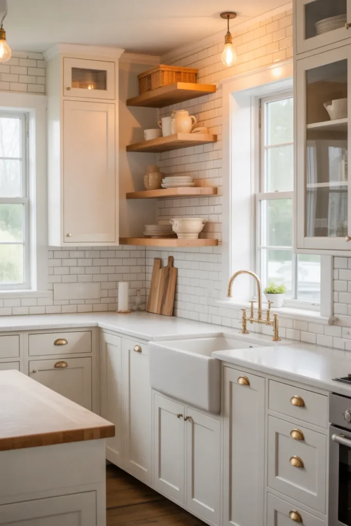 1-White Shaker Farmhouse Kitchen