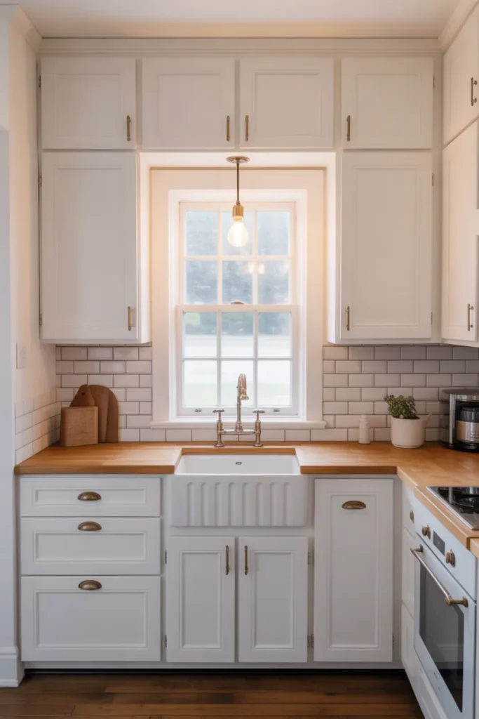 1-White Shaker Small Kitchen