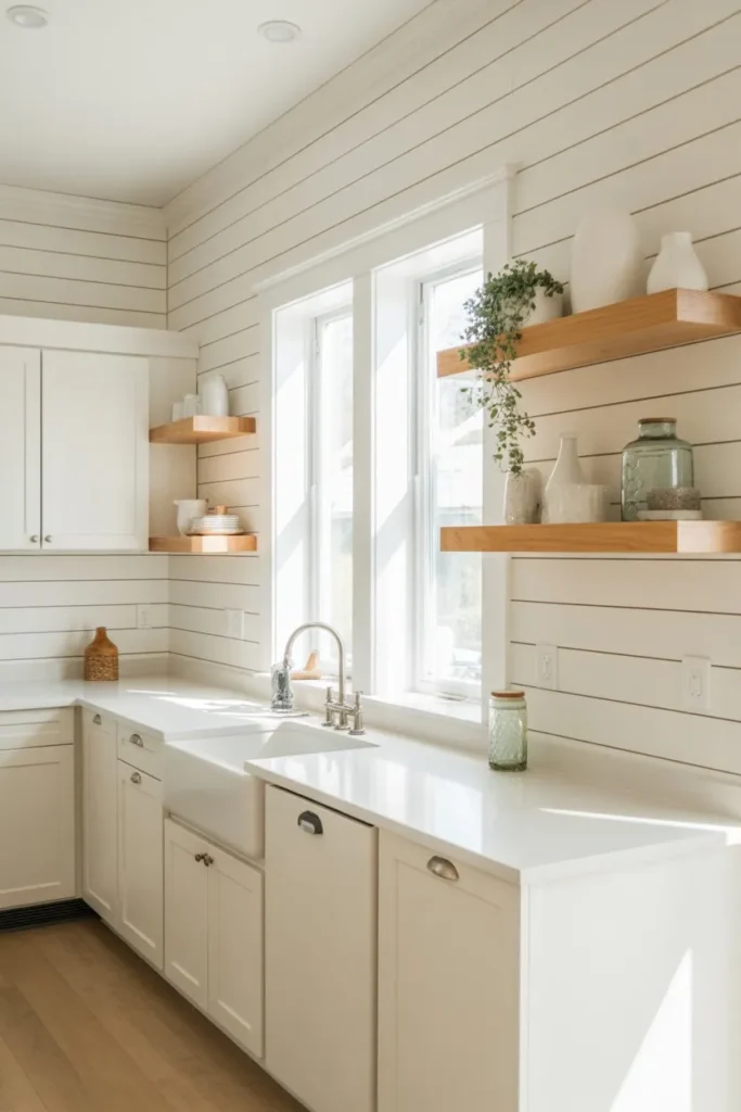 1-White Shiplap Coastal Kitchen