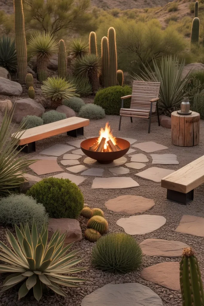 10-Desert Landscape Fire Pit