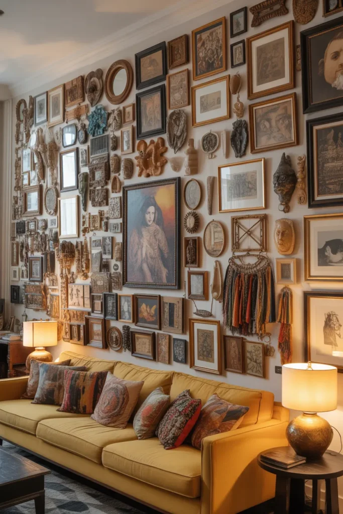 10-Maximalist Eclectic Art Wall
