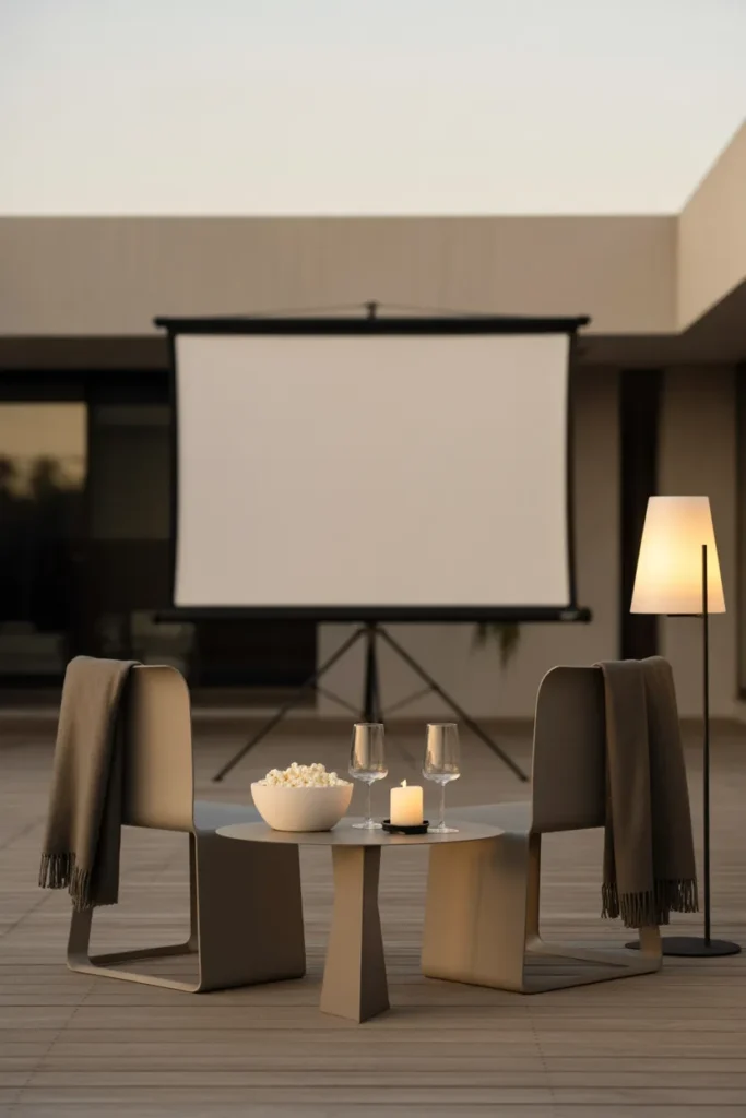 10-Minimalist Outdoor Movie Night