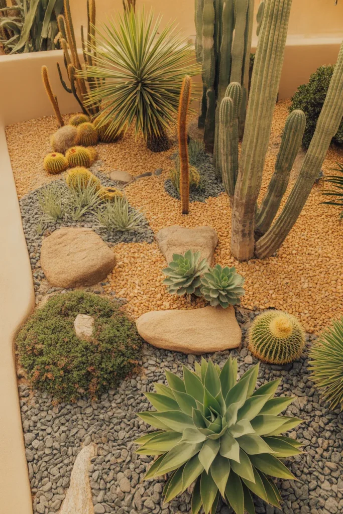 11-Desert Pebble Xeriscape Garden