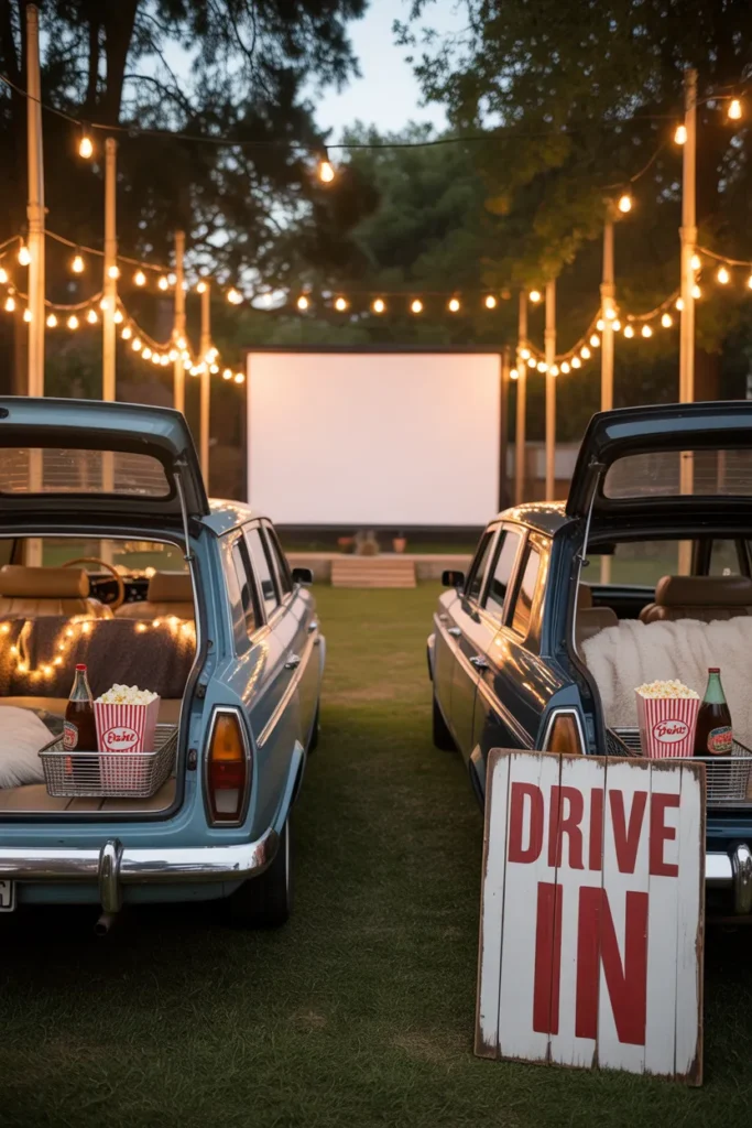 11-Drive In Style Backyard Movie