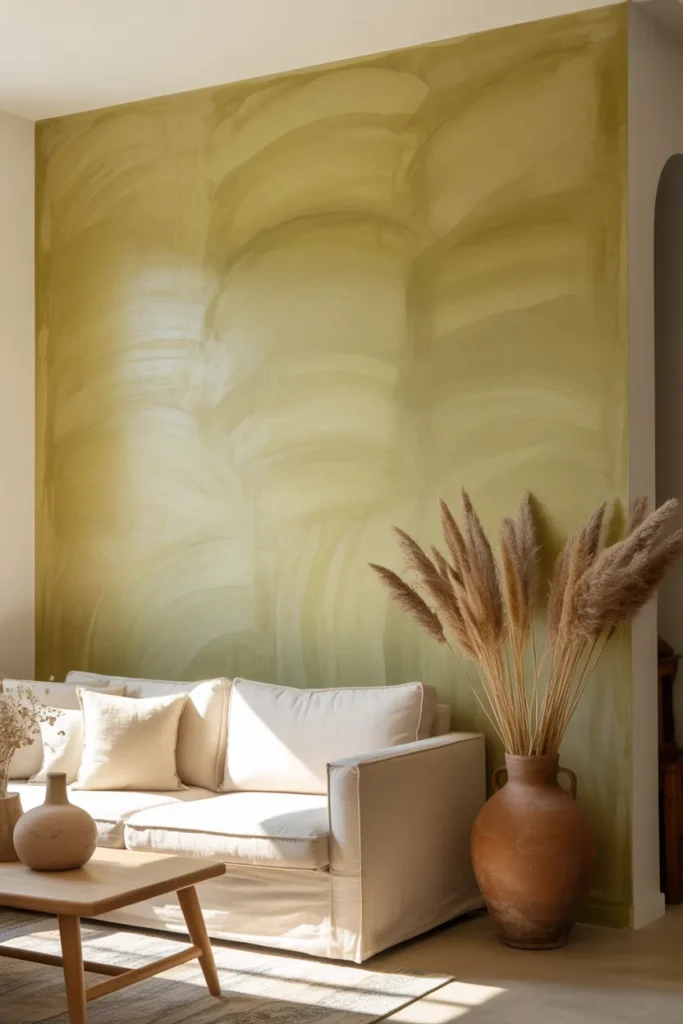 11-Limewash Green Accent Wall