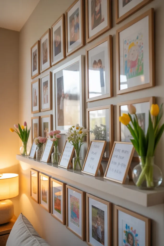 11-Mother's Day Photo Wall Display