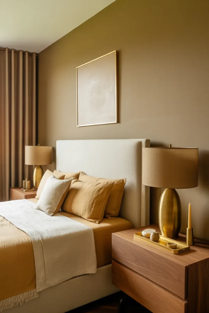 12-Brown and Brass Bedroom