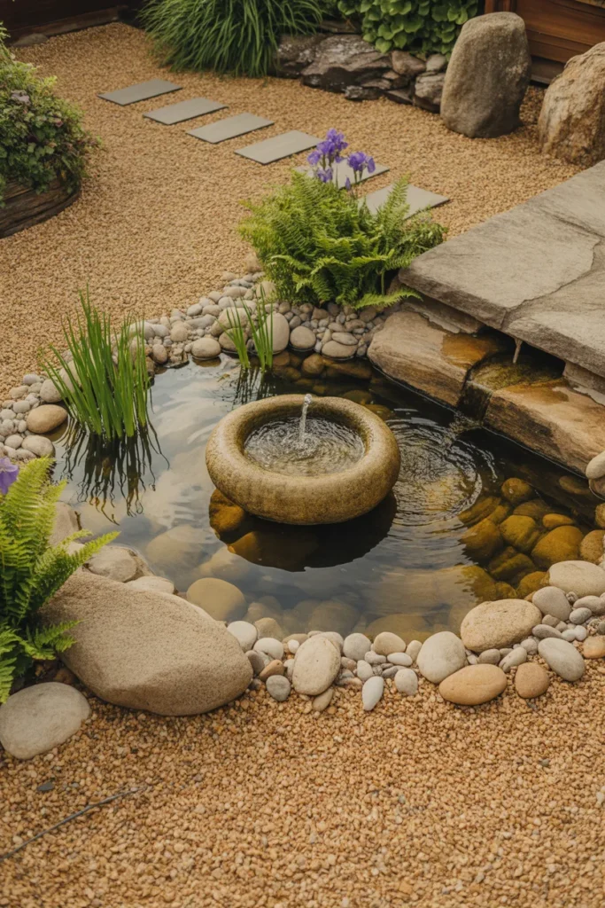 12-Gravel Garden with Water Feature