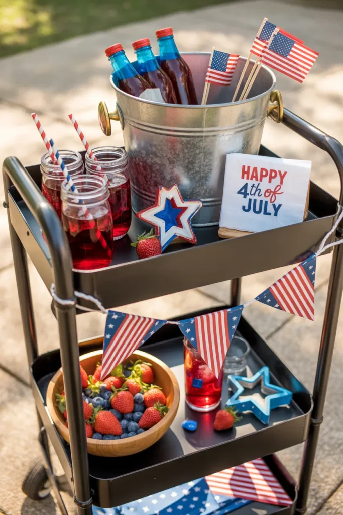 12-Patriotic Outdoor Bar Cart