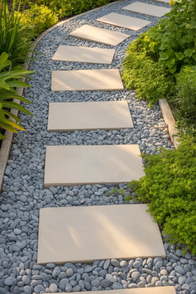 12-Pebble Stone Stepping Stone Path