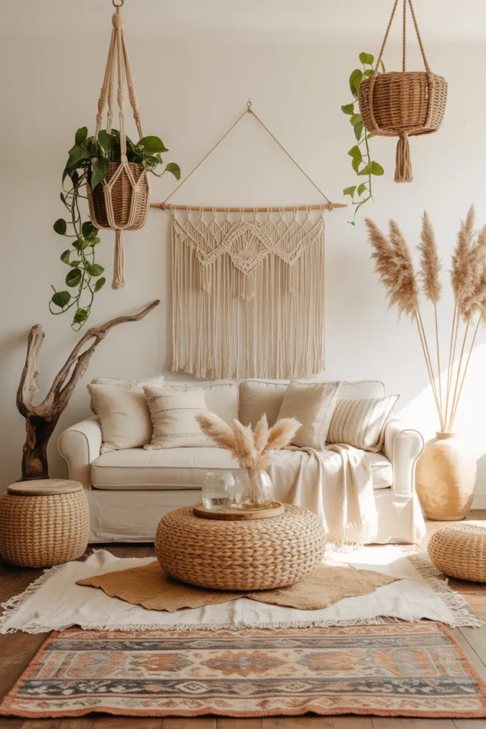 13-Coastal Boho Living Room
