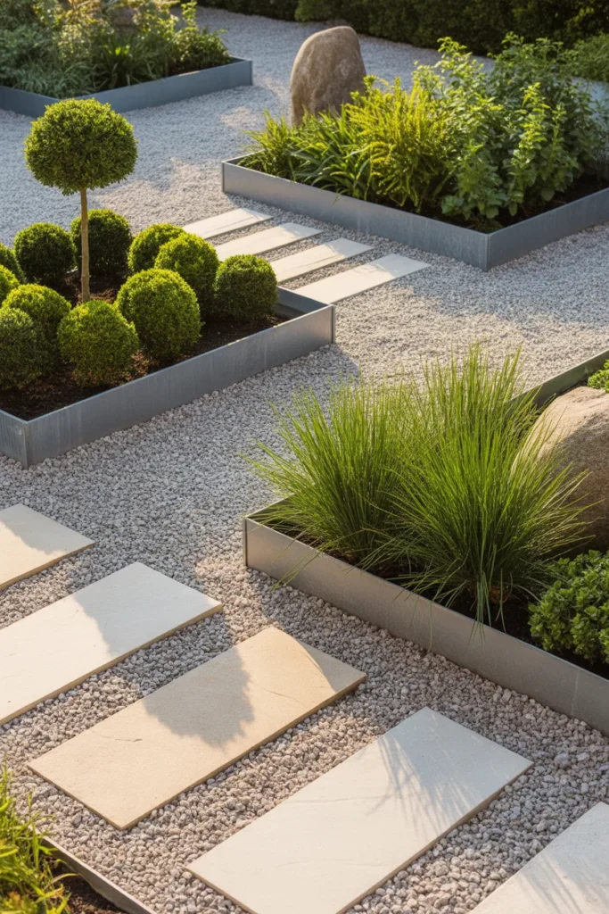 13-Modern Gravel Garden Design