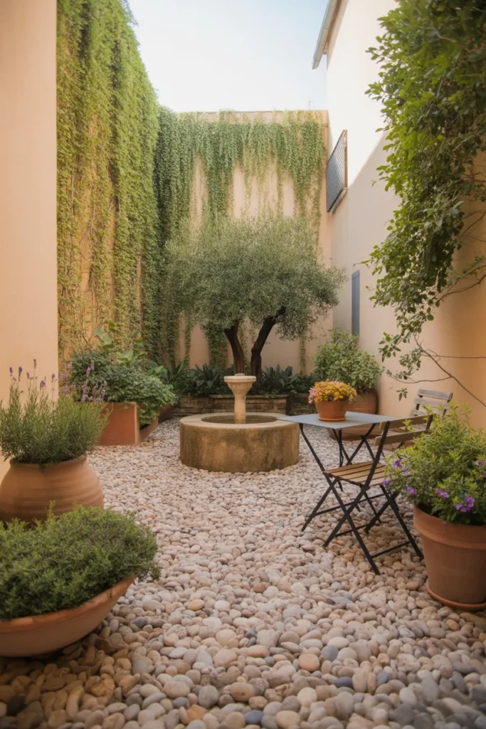 13-Pebble Stone Courtyard Design