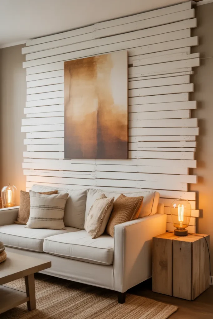 13-Shiplap and Art Feature Wall