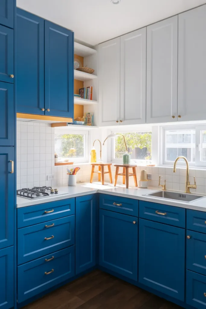 14-Bold Color Small Kitchen