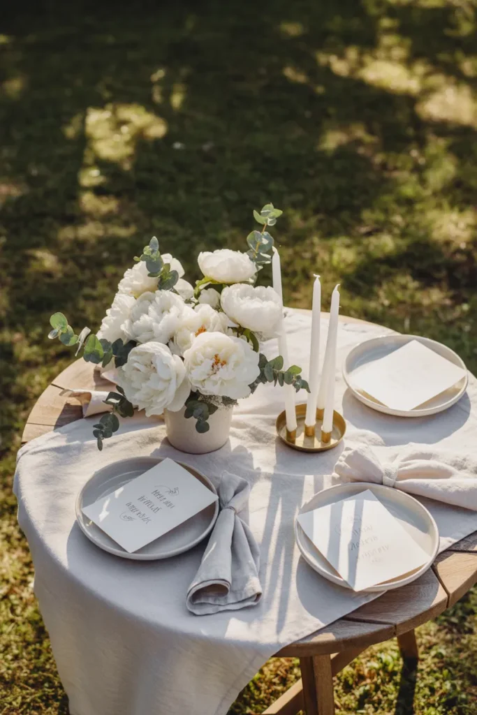 14-Minimalist Garden Birthday Decor
