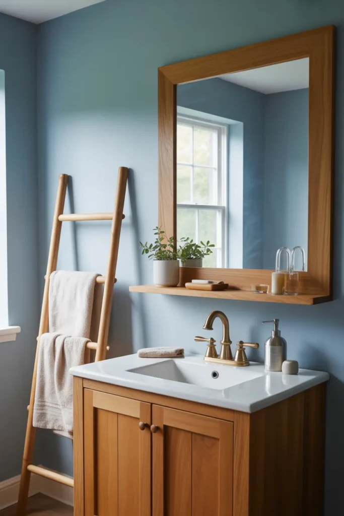 15-Blue and Wood Bathroom