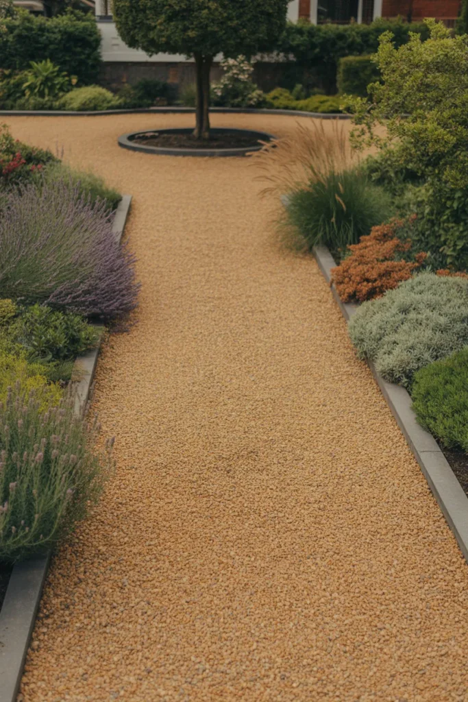15-Gravel Driveway with Planted Borders
