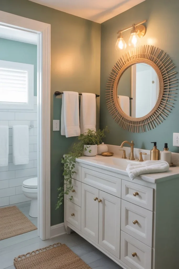 15. Sage Green Bathroom Remodel