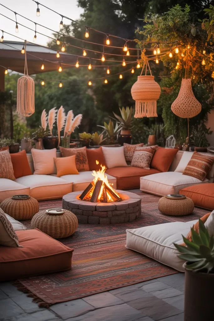 16-Bohemian Fire Pit Lounge Area