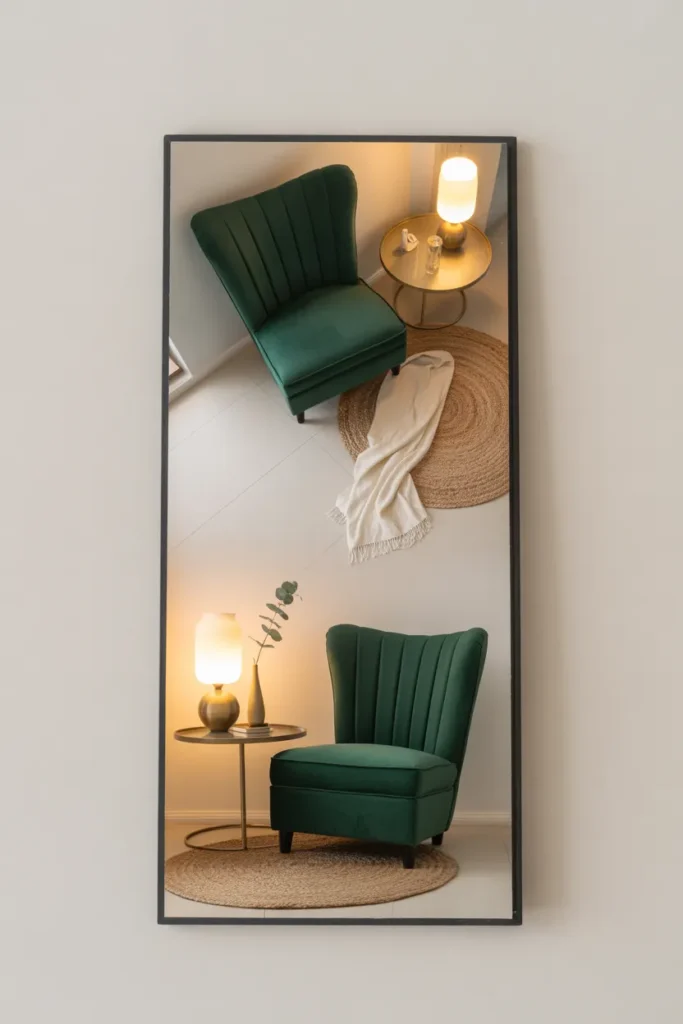 16-Corner Accent Chair and Table Setup