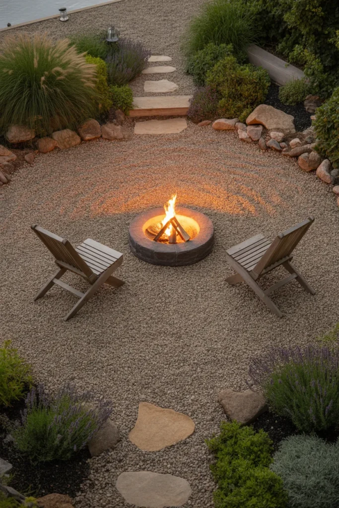 16-Gravel Fire Pit Garden Surround
