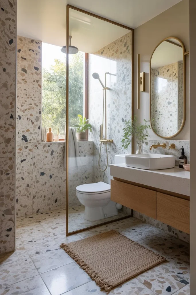 16. Terrazzo Tile Bathroom Remodel