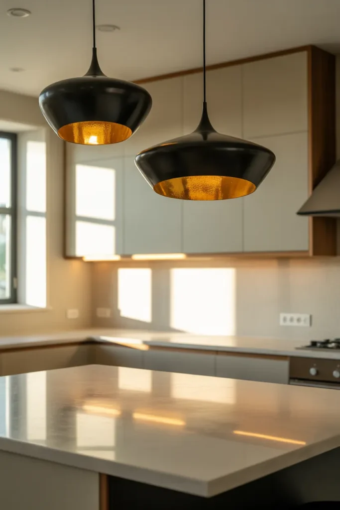 17-Two Tone Pendant Kitchen Lighting