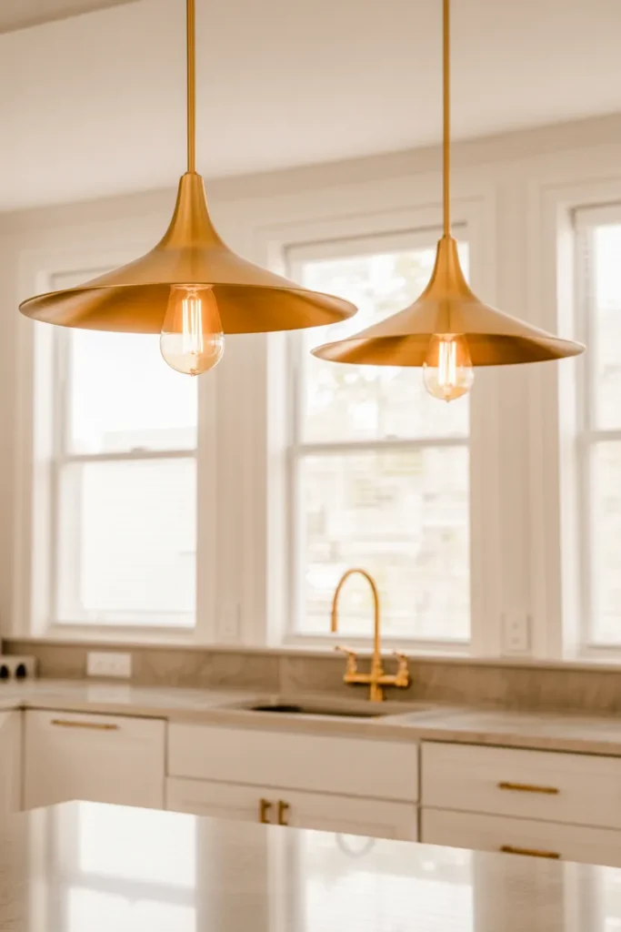 2-Brass Pendant Kitchen Lighting