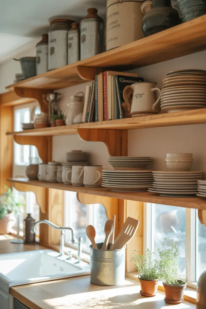 2-Open Shelf Farmhouse Kitchen