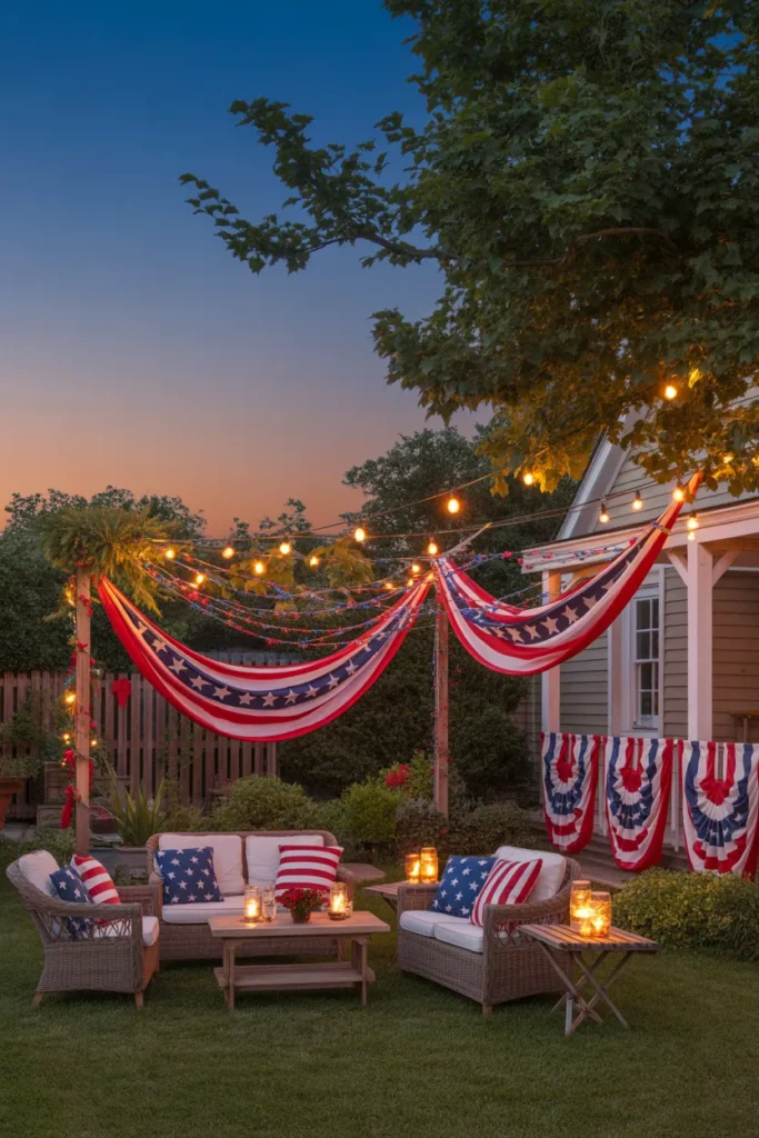 2-Patriotic String Light Garden