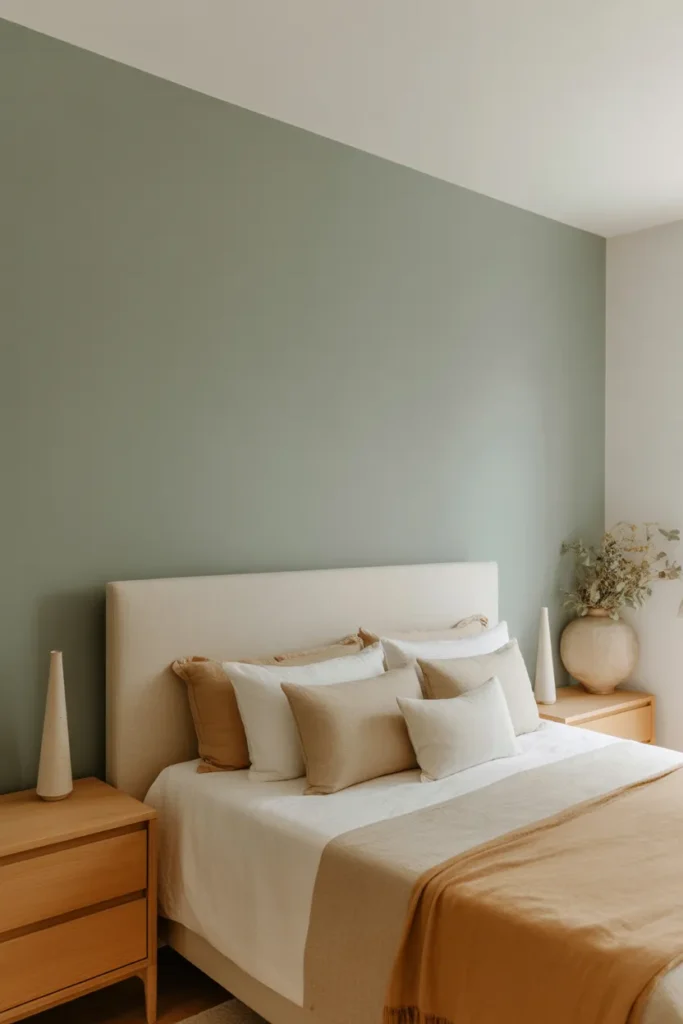2-Sage Green Bedroom Accent Wall