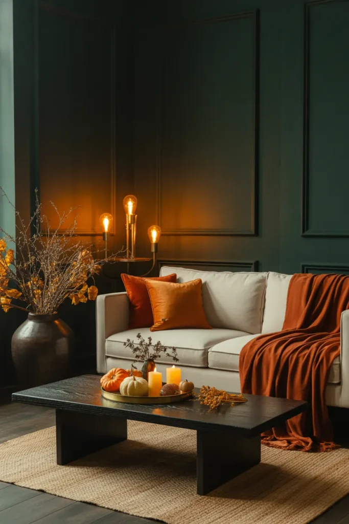 3-Dark Moody Fall Living Room