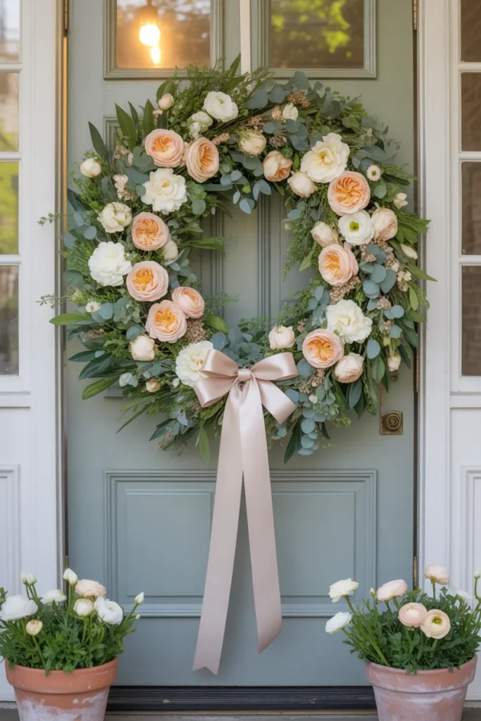 3-Floral Wreath Front Door Decoration