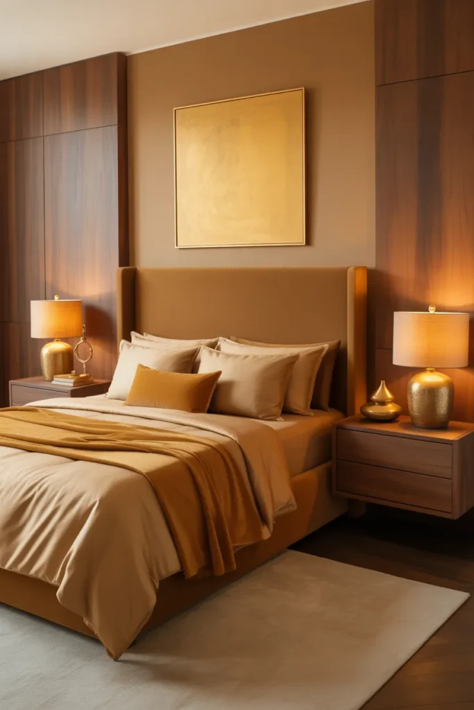 4-Brown and Gold Bedroom