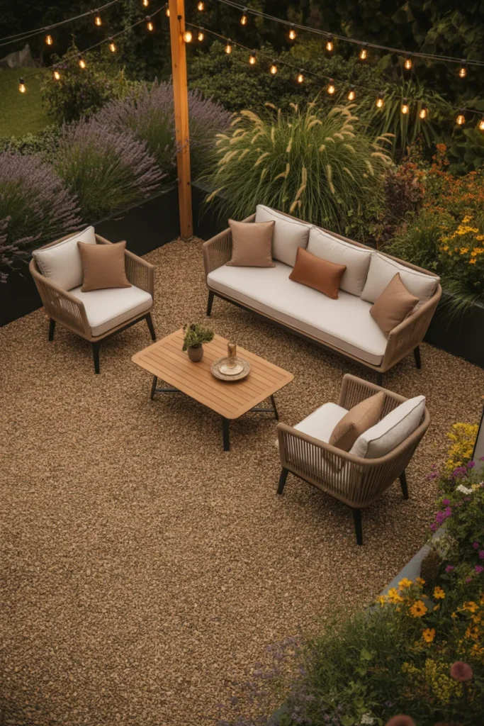 4-Gravel Patio with Seating Area