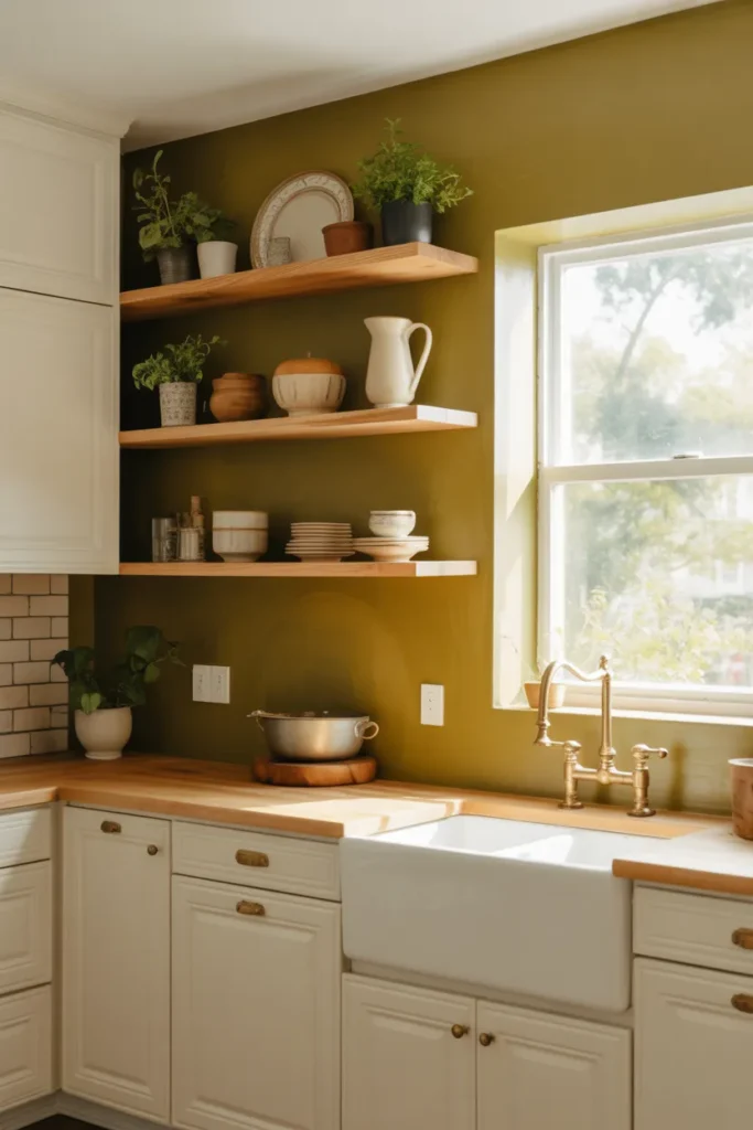 4-Olive Green Kitchen Accent Wall