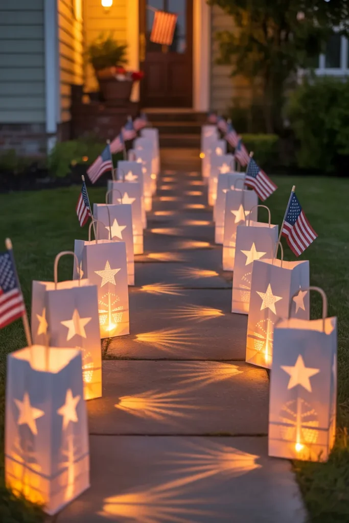 4-Patriotic Luminaria Walkway
