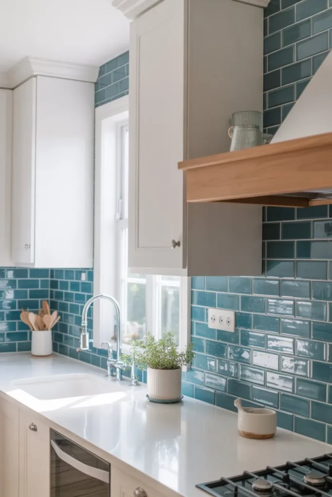 5-Coastal Kitchen with Blue Subway Tile