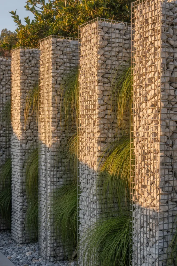 5-Gabion Stone Privacy Fence