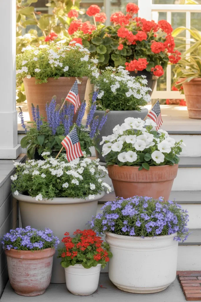 5-Patriotic Flower Pot Display