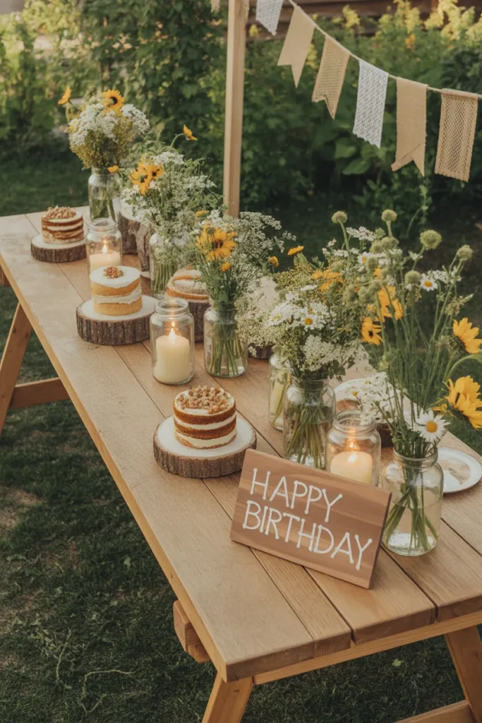 5-Rustic Garden Birthday Decor