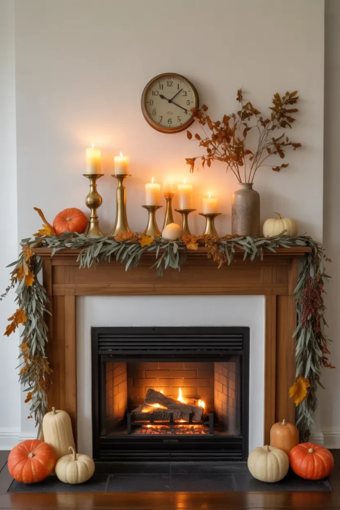 6-Fall Mantel Decor Living Room