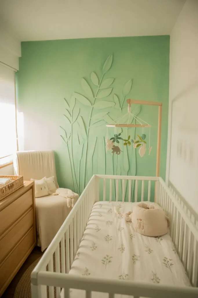 6-Mint Green Nursery Accent Wall