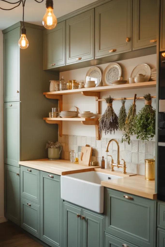 6-Sage Green Small Kitchen