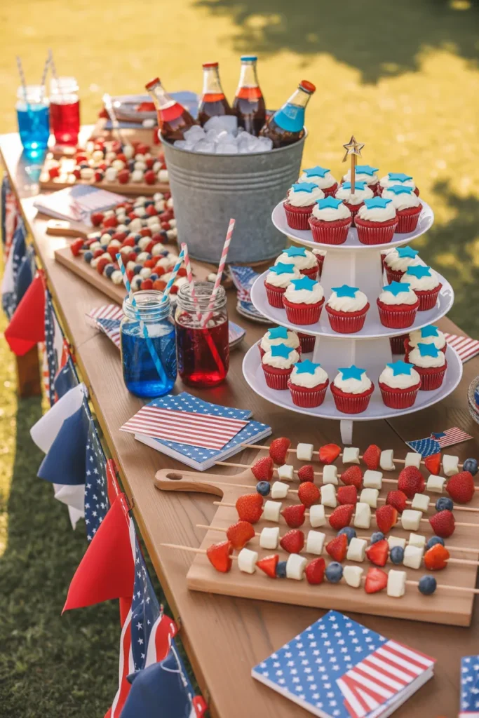 8-4th of July Outdoor Buffet Table