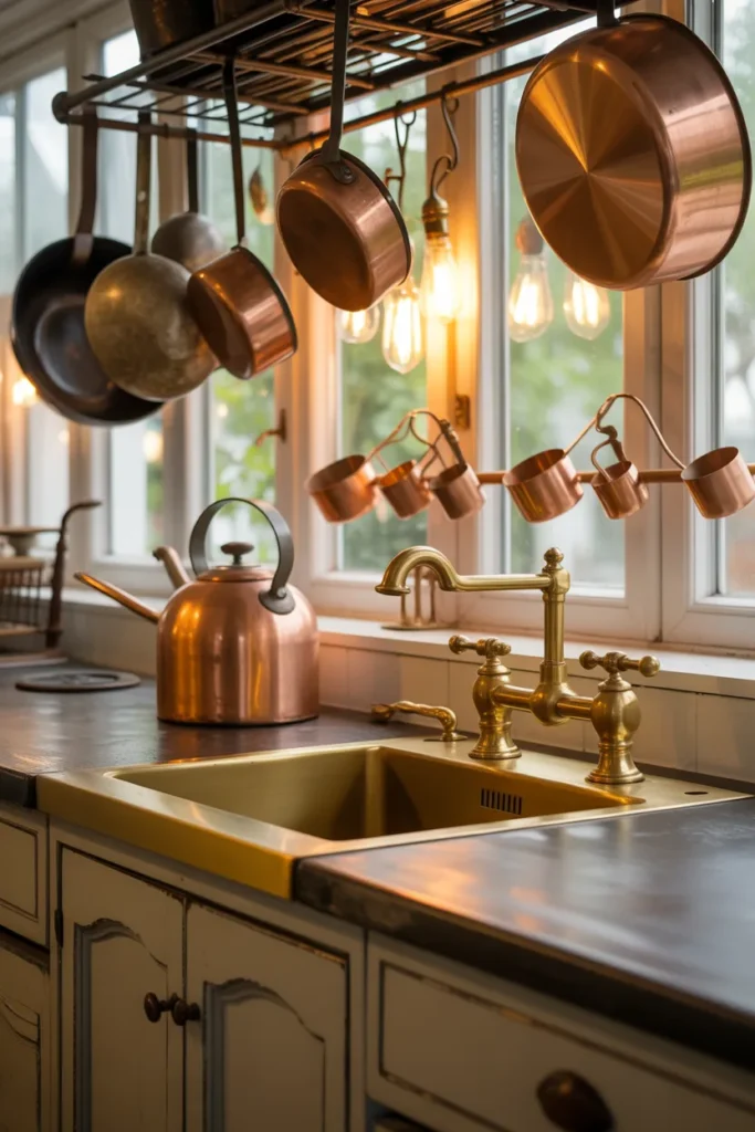 8-Aged Brass and Copper Kitchen