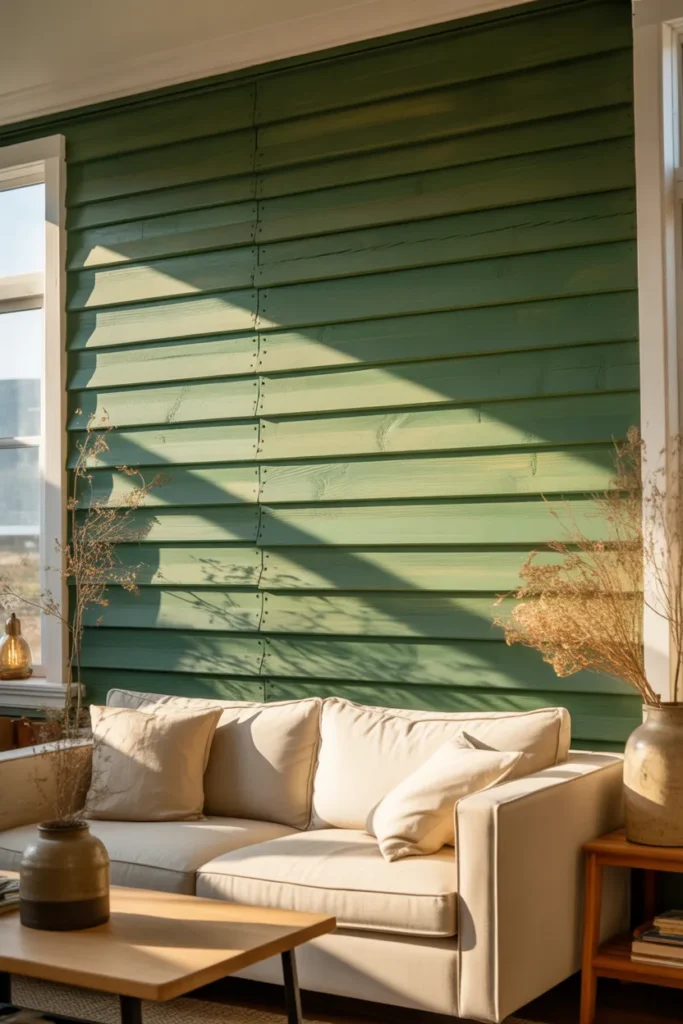 8-Shiplap Green Accent Wall